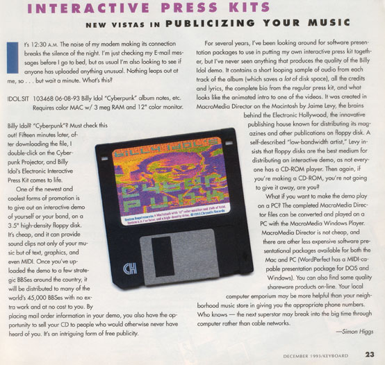 Interactive Press Kits - Keyboard - December 1993